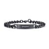 VNOX Medical Alert ID EPILEPSY-7MM Black Stainless Steel Thin Link Emergency Bracelet for Men,8.8" view 1