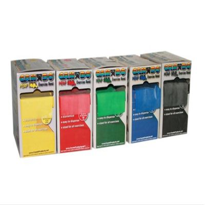 Cando Perf Low Powder Exercise Band, 100 yd Rolls, 5 Color Set
