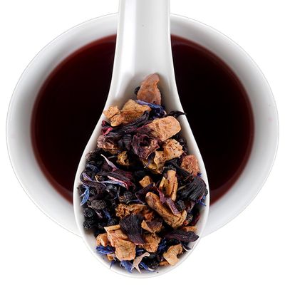 Blueberry Hibiscus Herbal Tea, Caffeine Free Fruit Infusion Rich in Antioxidants, Loose Leaf 12 Ounce Bulk Bag