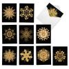 The Best Card Company - 10 Blank Note Cards Assortment (4 x 5.12 Inch) - Zen Patterns and Symbols, Bulk Boxed Set - Magnificent Mandalas AM6326OCB-B1x10 view 1