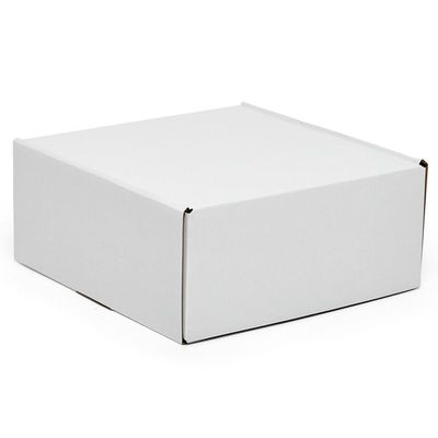50ea - 15-1/8 X 11-1/8 X 4 White Corrugated Tuck Top Box