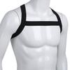 ACSUSS Men's Criss-Cross Elastic Nylon Double Shoulder Chest Muscle Support Brace Black One Size view 3