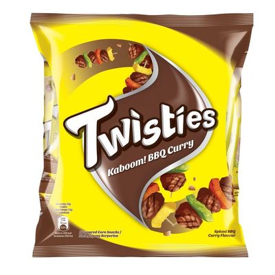 Twisties Family Pack Snacks 15g (BBQ Curry Dude!, 120 Packs)