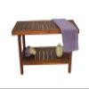 AquaTeak The Original 36" Spa Teak Shower Bench - Shower Stool with Storage Shelf for Bathroom - Durable Water Resistant Shower Chair - Shaving Foot Rest - Comes with Teak Oil & Cleaner CareKit view 3