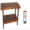 AquaTeak The Original 36" Spa Teak Shower Bench - Shower Stool with Storage Shelf & Premium Teak Oil - Durable Water Resistant Shower Chair - Shaving Foot Rest - Indoor & Outdoor Use view 1