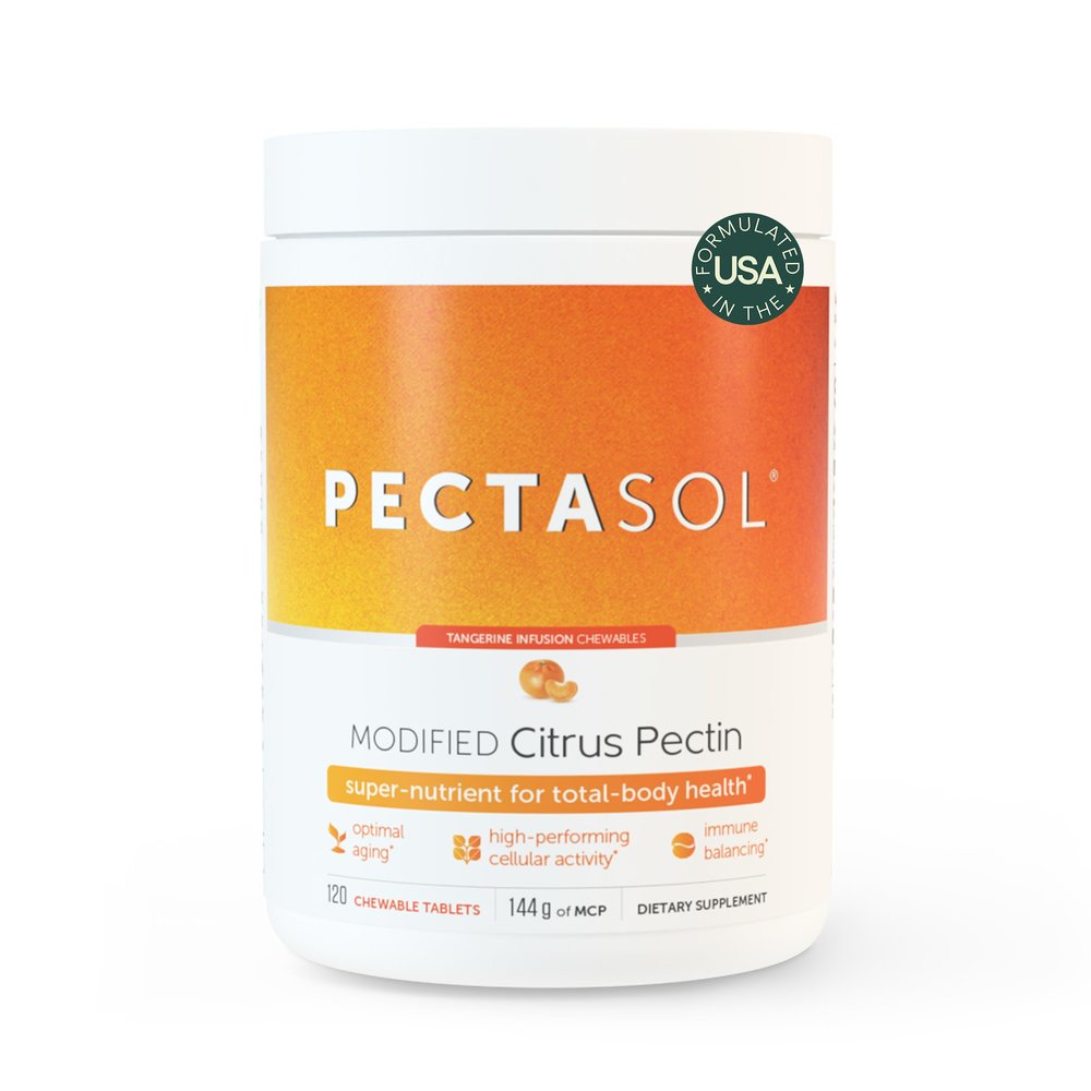 EcoNugenics PectaSol Modified Citrus Pectin  120 Tangerine Chewable Tablets  Total-Body Health Supplement to Support Heart, Immune System, Inflammation Response + Maintain Healthy Galectin-3 Levels