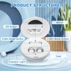 AMTAST Ultrasonic Contact Lens Cleaner Rechargeable Eye Contact Cleaner with Vanity Mirror Compact Contact Lens Cleaner with Two Cleaning Modes Fits Hard, Soft, Multicolor Contact Lens view 2