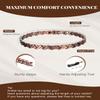 RainSo Womens Copper Magnetic Anklets Petal Design 3500 Gauss Adjustable with Gift Box view 4