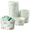 Juvale Paper Unicorn Ice Cream Cups & Snack Bowls - PE-Coated Disposable Bowls - Versatile for Ice Cream & Parfaits - 100 Pack, 8 Oz, Light Blue view 1