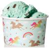 Juvale Paper Unicorn Ice Cream Cups & Snack Bowls - PE-Coated Disposable Bowls - Versatile for Ice Cream & Parfaits - 100 Pack, 8 Oz, Light Blue view 2