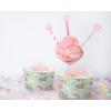 Juvale Paper Unicorn Ice Cream Cups & Snack Bowls - PE-Coated Disposable Bowls - Versatile for Ice Cream & Parfaits - 100 Pack, 8 Oz, Light Blue view 3