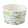 Juvale Paper Unicorn Ice Cream Cups & Snack Bowls - PE-Coated Disposable Bowls - Versatile for Ice Cream & Parfaits - 100 Pack, 8 Oz, Light Blue view 4