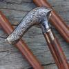 PIRU Brass Victorian Designer Handle Wooden Vintage Style Walking Stick Cane Vintage view 1
