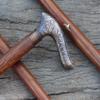 PIRU Brass Victorian Designer Handle Wooden Vintage Style Walking Stick Cane Vintage view 2