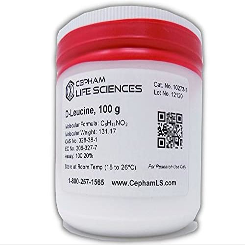 D-Leucine, (R)-2-Amino-4-methylpentanoic Acid, Powder, 100 Grams -from Cepham Life Sciences