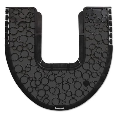 Boardwalk Commode Mat 2.0, Absorbant, Rubber, 22 X 22, Black, 6/carton