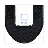 Boardwalk Commode Mat 2.0, Absorbant, Rubber, 22 X 22, Black, 6/carton view 2