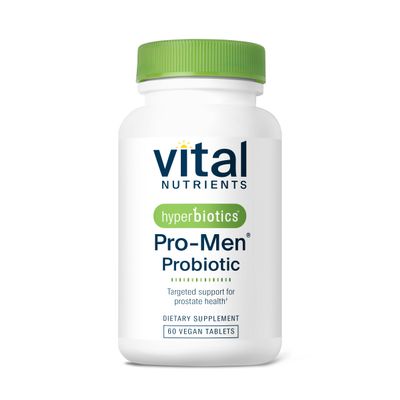 Hyperbiotics Vital Nutrients Pro Men Probiotics | Vegan Advanced Probiotics for Men | Clinically Studied for Prostate Health, Digestive Balance and Gut Health* | Gluten, Dairy, Soy Free | 60 Tablets