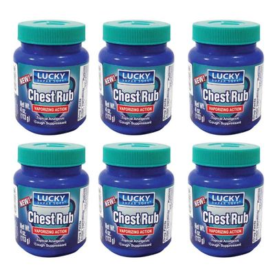 6 Vapor Rub Cold Cough Nasal Decongestant Chest Ointment Topical Headache 660g