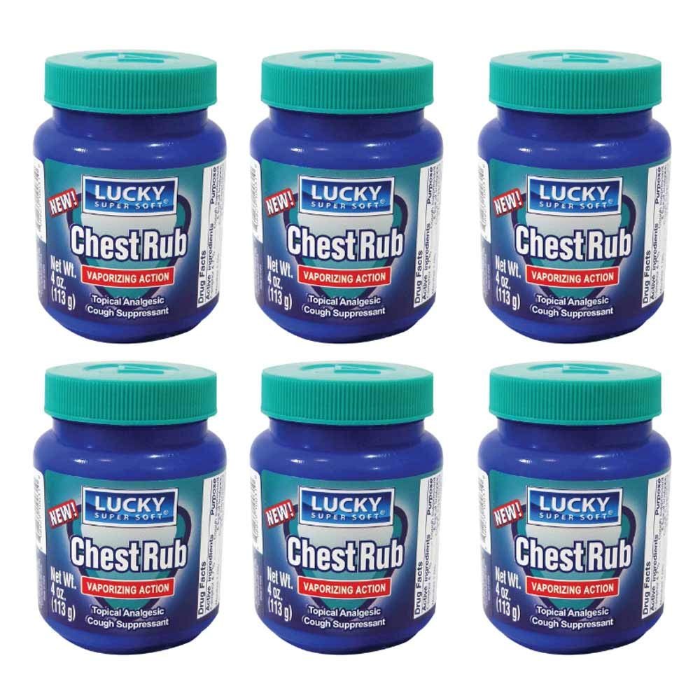 6 Vapor Rub Cold Cough Nasal Decongestant Chest Ointment Topical Headache 660g