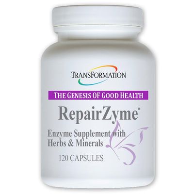 TRANSFORMATION THE GENESIS OF GOOD HEALTH RepairZyme High-Potency Digestive Enzyme Blend Natural Supplement with Herbal Extracts & Essential Minerals for Gut, Digestion & Overall Wellness, 120 Capsule