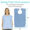 Vive Adult Bibs (2-pack) - Waterproof Apron Set for Men, Women for Eating with Adjustable Strap - Washable Reusable Large Terry Cloth view 4