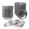 EcoQuality (200 Pack) - 9 Inch Disposable Round Aluminum Foil Take-Out Pans with Board Lids Set - Disposable Tin Containers, Perfect for Baking, Cooking, Catering, Parties, Restaurants view 1
