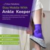 Ulcer Solutions Ankle Keeper  Physician-Designed Ankle Protector for Pressure Sores, Offloading Cushion for Pressure Ulcers, Enhanced Mobility & Comfort, Lightweight & Stretchable, Discreet Support for Injury Recovery & Senior Care, Medium: 7.5-9.0 view 2