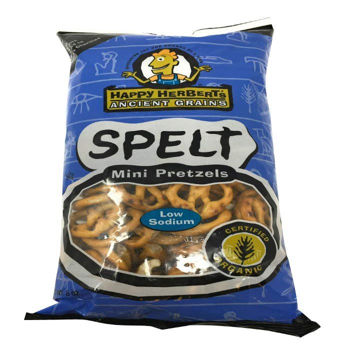 HAPPY HERBERTS Low Sodium Spelt Pretzels, 8 OZ