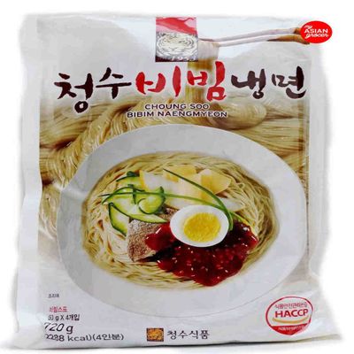 Choung Soo Naeng Myeon, Oriental Style Korean Cold Noodle (Spicy Cold Noodles (), 1 Pack (4 Serving))