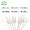Disposable Plastic Cutlery Fork (50 Count) - Medium Weight White Disposable Plastic Forks - Great for Parties, Office, Lunch, Restaurants by EcoQuality view 2