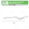 Disposable Plastic Cutlery Fork (50 Count) - Medium Weight White Disposable Plastic Forks - Great for Parties, Office, Lunch, Restaurants by EcoQuality view 3