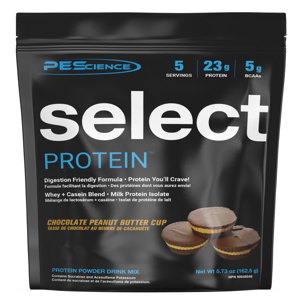 PEScience Select Protein Powder, Whey and Casein Blend, Clean Protein Powder for Women and Men, Low Calorie, Low Carb, Keto Friendly, Gluten Free - Chocolate Peanut Butter Cup - 5 Servings