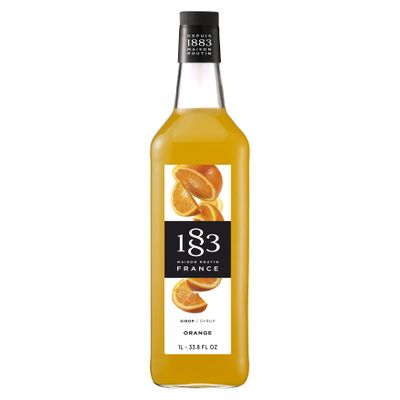 1883 Orange Syrup for Drinks, Made in France, 1 Liter Glass Bottle