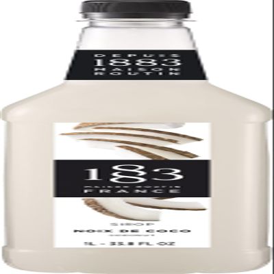 1883 Maison Routin Syrup for Drinks, Made In France (Coconut Plastic, 1 Liter)