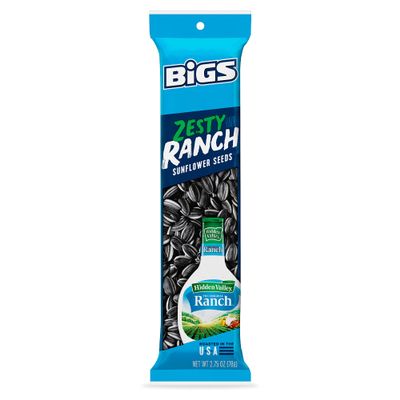 BIGS Sunflower Seeds Slammer, Hidden Valley Zesty Ranch Flavor, 2.75 oz.