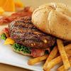 Premium Cheddar Bacon Beef Steak Burgers, 8 count, 4.5 oz each. Restaurant-quality, corn-fed beef steak burgers with cooking instructions from Kansas City Steak Company. Grill indoors or outdoors. view 1