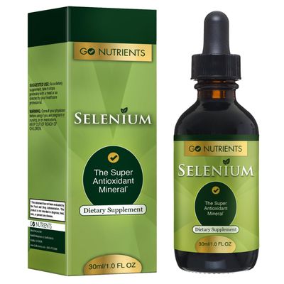 Go Nutrients Selenium Liquid Drops 200mcg Selenomethionine for Men & Women Pure Thyroid Support Supplement High Absorption Tincture for Immune & Antioxidant Health, & Energy Support, 1 oz