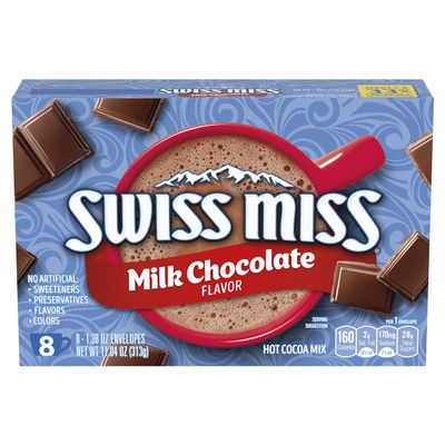 Swiss Miss Milk Chocolate Flavored Hot Cocoa Mix, 8 Count Hot Cocoa Mix Packets