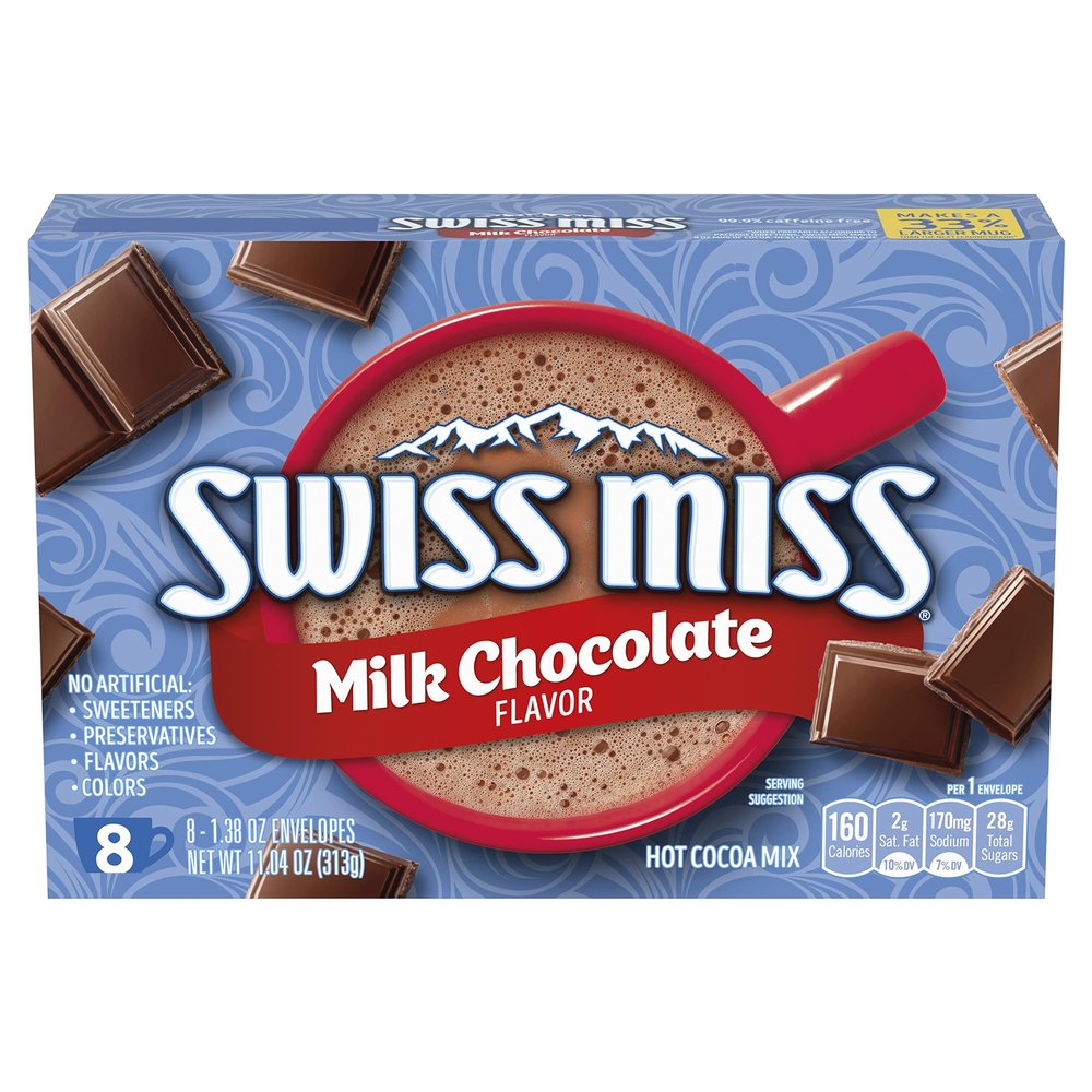 Swiss Miss Milk Chocolate Flavored Hot Cocoa Mix, 8 Count Hot Cocoa Mix Packets