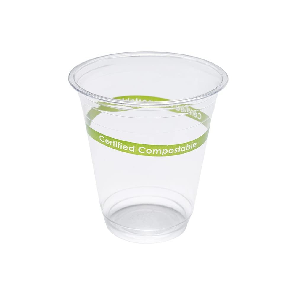 12 oz. Clear PLA Compostable Cups, Case of 1,000