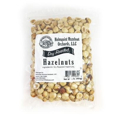 1 LB | Holmquist Hazelnuts Dry (AIR) Roasted Hazelnuts | Unsalted | NON-GMO, GLUTEN FREE, KOSHER, RESEALABLE, KETO-FRIENDLY | GROWN IN USA
