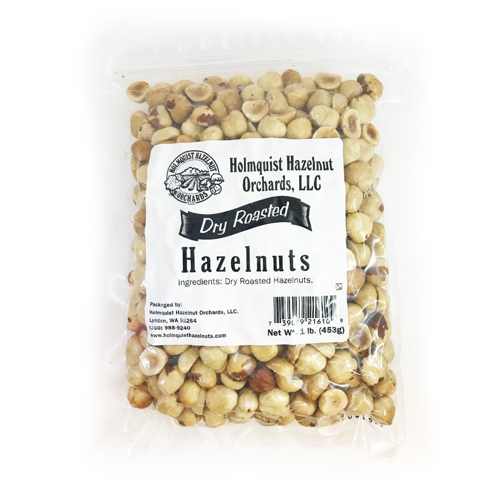 1 LB | Holmquist Hazelnuts Dry (AIR) Roasted Hazelnuts | Unsalted | NON-GMO, GLUTEN FREE, KOSHER, RESEALABLE, KETO-FRIENDLY | GROWN IN USA
