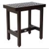 AquaTeak (Fully Assembled) Patented 24" Grate Lotus Mocha Teak Shower Bench view 1