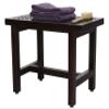 AquaTeak (Fully Assembled) Patented 24" Grate Lotus Mocha Teak Shower Bench view 3