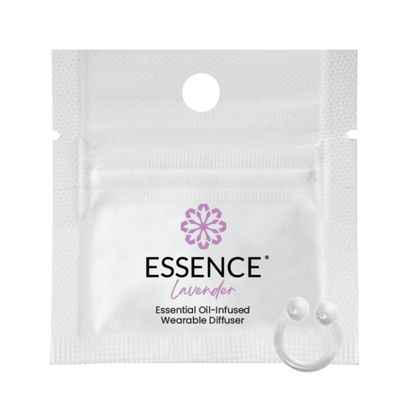 Essence Wearable Aromatherapy Nasal Diffuser Lavender Essential Oil Nose Ring Silicone Inhaler for Stress & Mood Support - Made in USA & Travel-Friendly