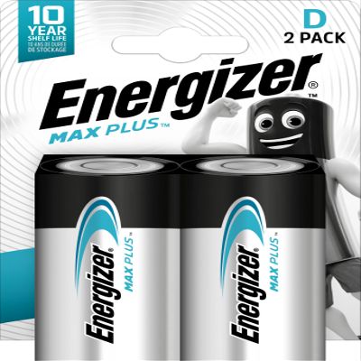 Energizer E301323900 Max Plus Mono (D) 2pcs Chrome