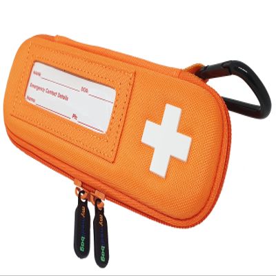 mymedibag Single Epipen Carry Case - Hardcase Insulated Medication Bag - Bright Orange Epipen Holder, Highly Visible and Noticeable Medical Case for Emergencies