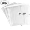 100 Pcs of Ultra Clear Resealable Cello/Cellophane Bags Great for Bakery, Candle, Soap, Cookie, Greeting Cards, and more by CuteBoxCo (8" x 10") view 2