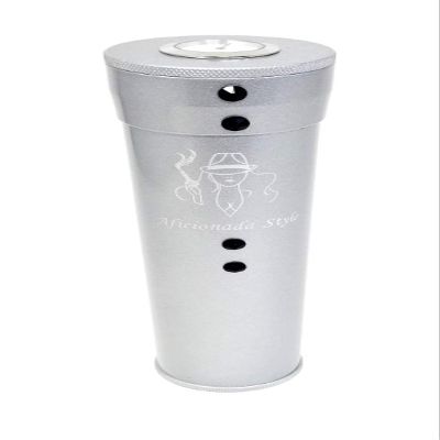 Aficionada Style Aluminum Cigar Humidor - Jet